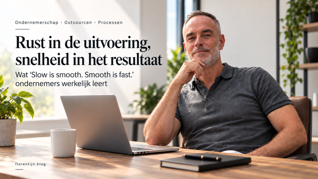 Wat ‘Slow is smooth. Smooth is fast.’ ondernemers werkelijk leert